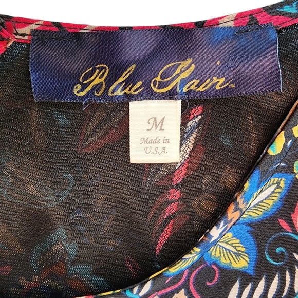 BLUE RAIN paisley floral dress, size M - Picture 5 of 7